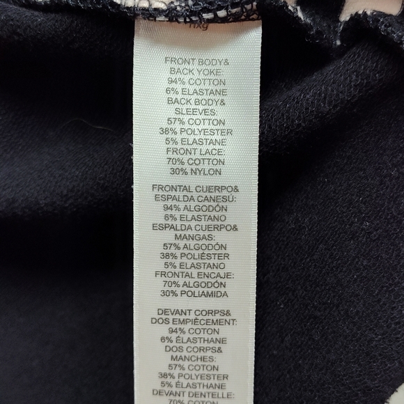 Chico's Zenergy Lace Jacket Women Size 3 (XL) Black Pink Full Zip Fall Casual - Picture 10 of 11